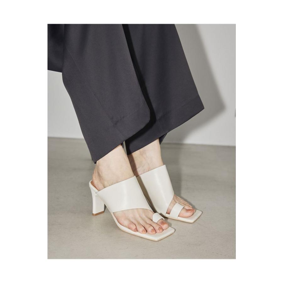 TODAYFUL Squaretoe Leather Sandals -ECRU （12311007） Todayful