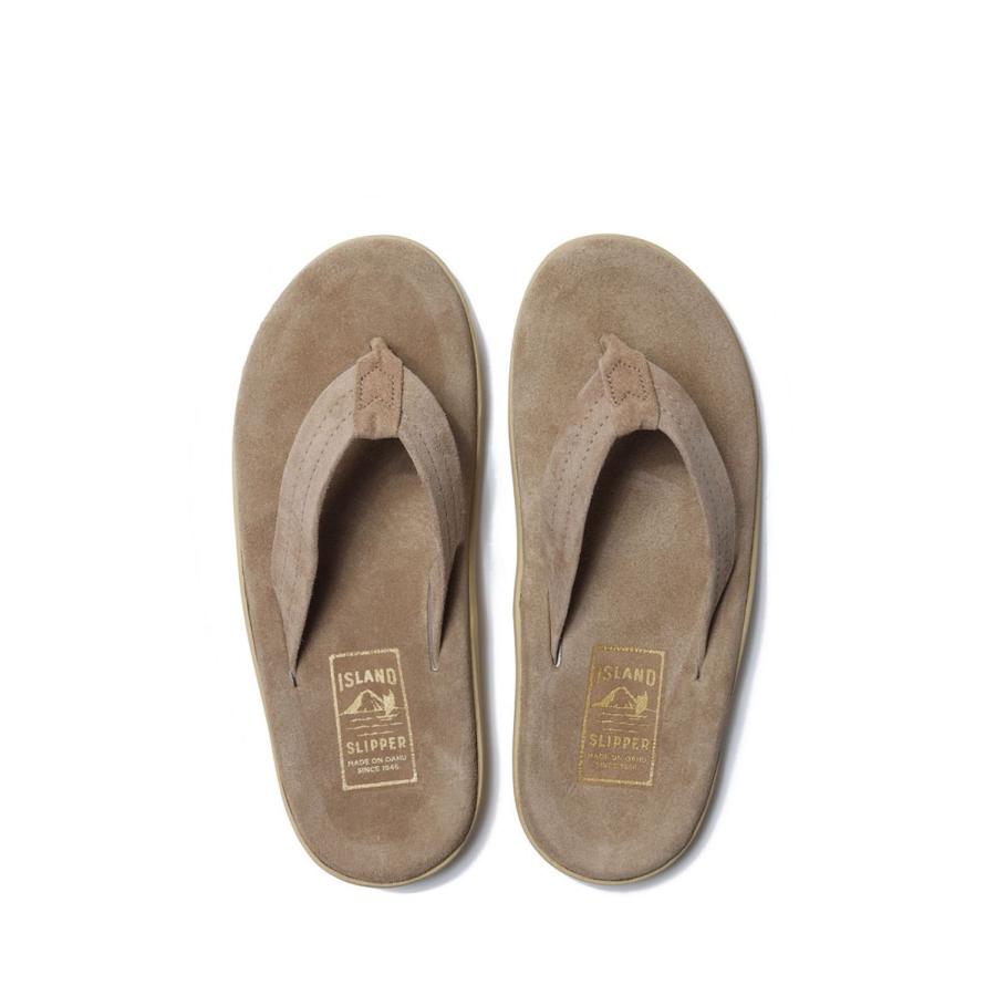 【P10倍】【SALE】SUEDE THONG - TAUPE Island Slipper - Men -(アイランドスリッパ) | ISLAND SLIPPER | 06