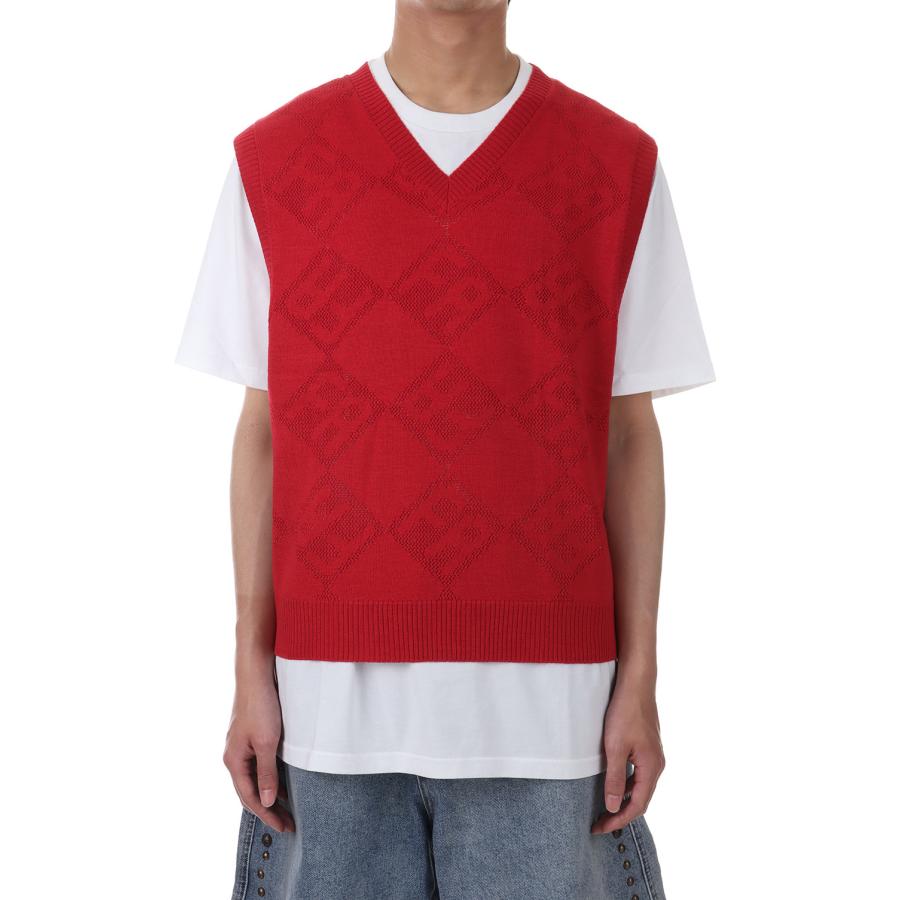 【P5倍 / SALE】LETTER SQUARE VEST / Red Fucking Awesome(ファッキンオーサム) | 