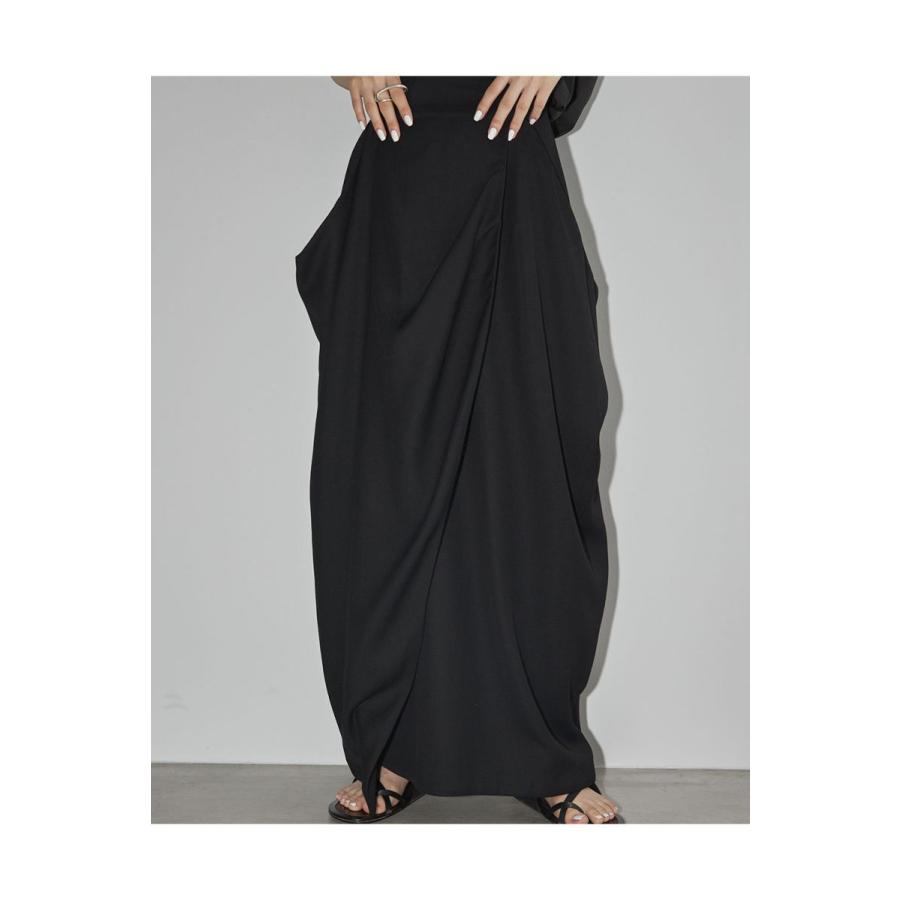 TODAYFUL トゥデイフル Drape Satin Skirt -BLACK （12310806