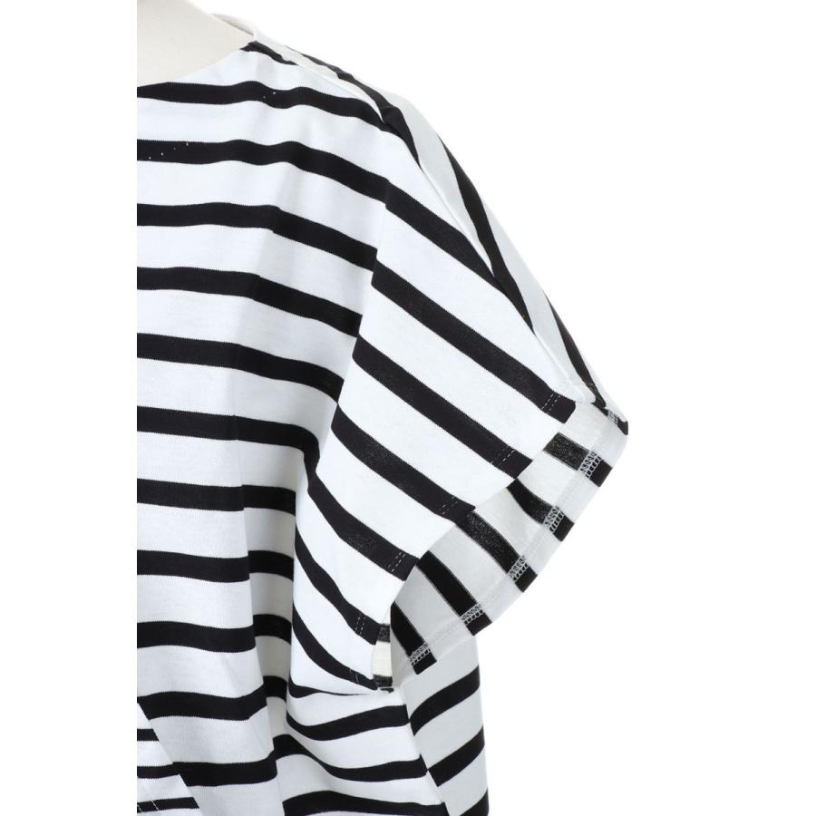 【P5倍 / SALE】Dry touch jersey border wide top-WHITE×BLACK（19RCSTOP-06C） Bluebird Boulevard(ブルーバードブルバード) | BLUEBIRD BOULEVARD | 03