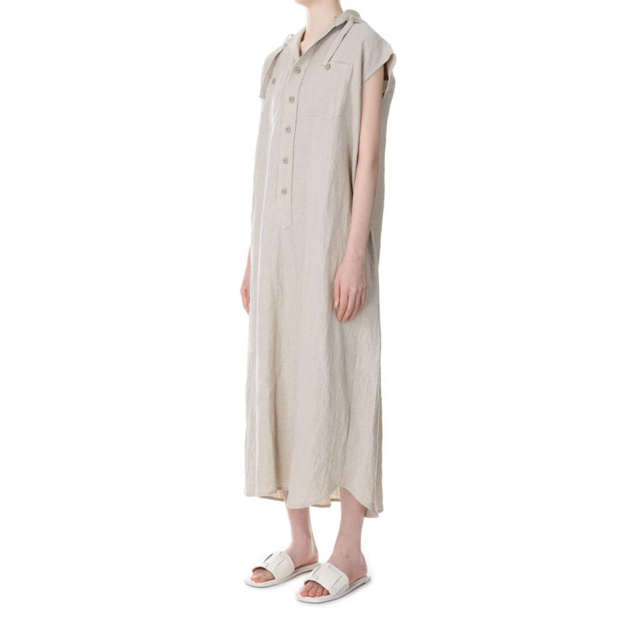 【P5倍 / SALE】Powder Snow Linen Hoodie Dress-BEIGE（19RFADRE-04C） Bluebird Boulevard(ブルーバードブルバード) | BLUEBIRD BOULEVARD | 01