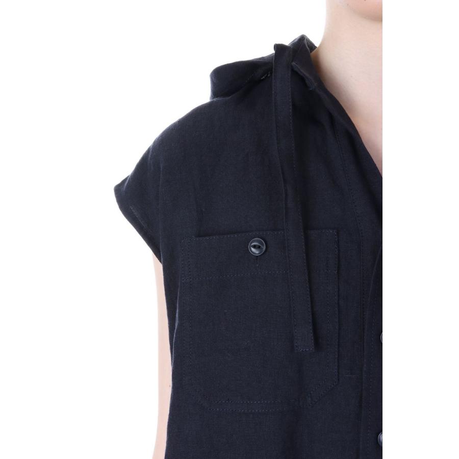 【SALE】Powder Snow Linen Hoodie Dress-NAVY（19RFADRE-04C） Bluebird Boulevard(ブルーバードブルバード) | BLUEBIRD BOULEVARD | 03