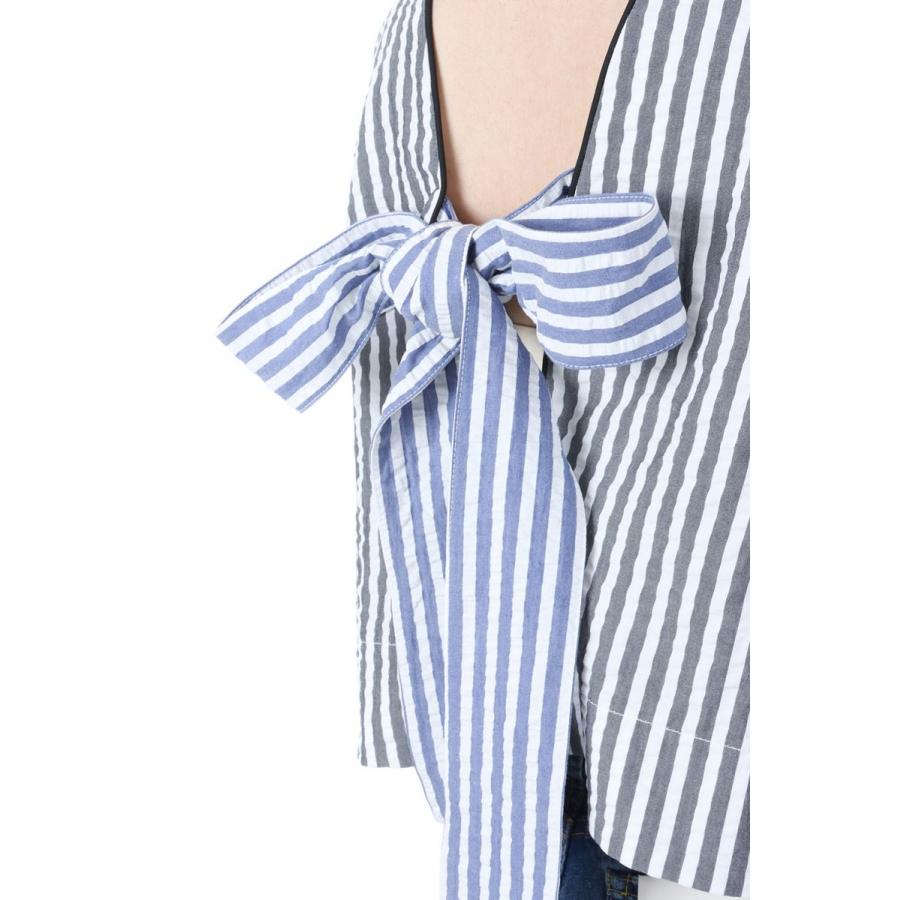 【SALE】Rough Soccer Stripe Sleeveless Top-BLACK（19RFATOP-01C） Bluebird Boulevard(ブルーバードブルバード) | BLUEBIRD BOULEVARD | 04