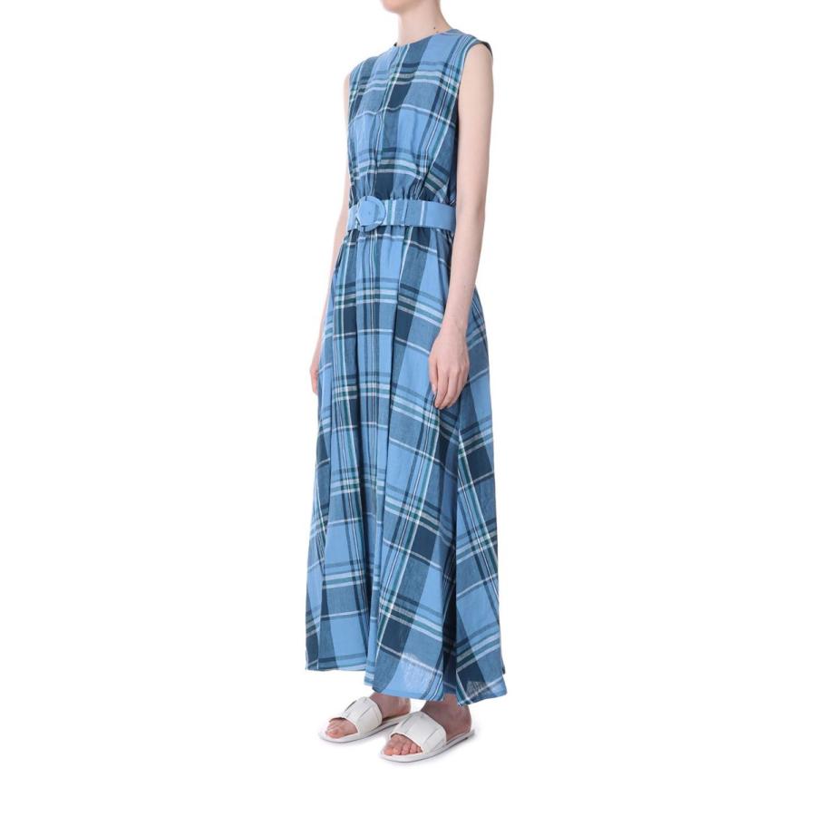 【SALE】Tartan French Linen Maxi Dress（19RFADRE-08C-B） Bluebird Boulevard(ブルーバードブルバード) | BLUEBIRD BOULEVARD | 01