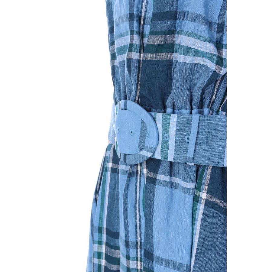 【SALE】Tartan French Linen Maxi Dress（19RFADRE-08C-B） Bluebird Boulevard(ブルーバードブルバード) | BLUEBIRD BOULEVARD | 04