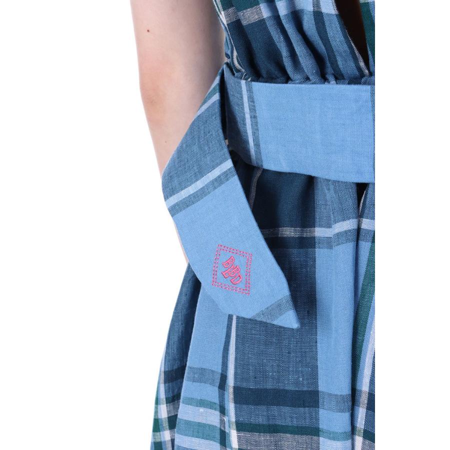 【SALE】Tartan French Linen Maxi Dress（19RFADRE-08C-B） Bluebird Boulevard(ブルーバードブルバード) | BLUEBIRD BOULEVARD | 05