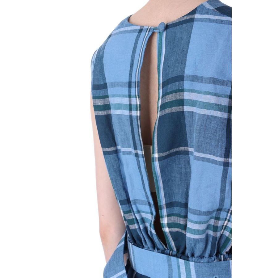 【SALE】Tartan French Linen Maxi Dress（19RFADRE-08C-B） Bluebird Boulevard(ブルーバードブルバード) | BLUEBIRD BOULEVARD | 06
