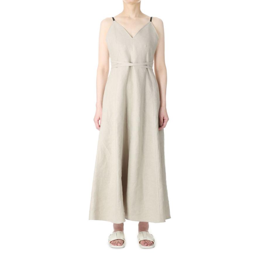 【P5倍 / SALE】Linen Flare Camisole Dress(E23SS/D-02/01) EBONY(エボニー) | EBONY