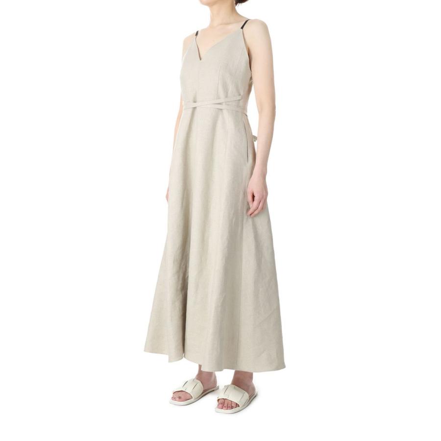 【P5倍 / SALE】Linen Flare Camisole Dress(E23SS/D-02/01) EBONY(エボニー) | EBONY | 01