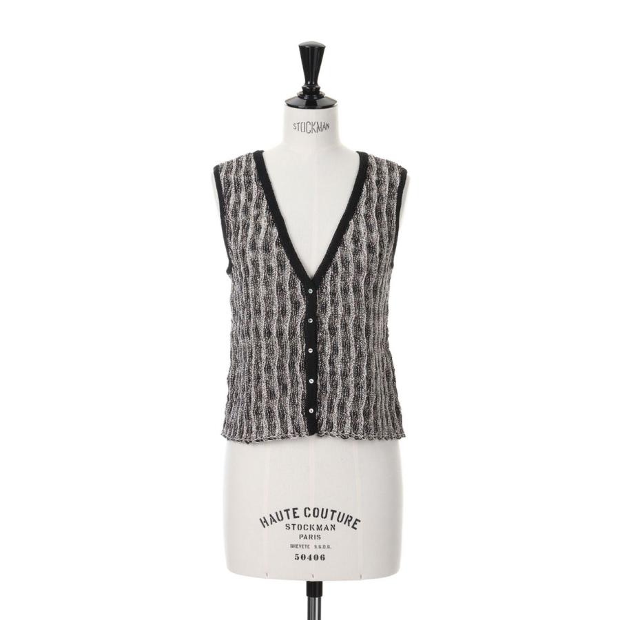 【P5倍】Mix yarn Knit Vest -BLACK MIX(E23SS/T-05) EBONY(エボニー) | EBONY