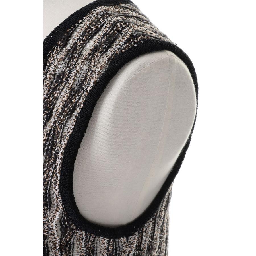 【P5倍】Mix yarn Knit Vest -BLACK MIX(E23SS/T-05) EBONY(エボニー) | EBONY | 03