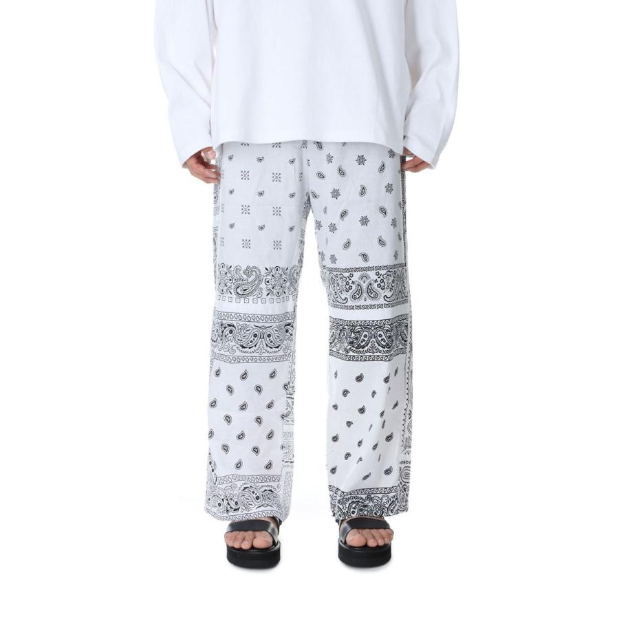 【P5倍 / SALE】circa make bandana patchwork pants -WHITE(cm23ss-10) 77CIRCA -Men-(ナナナナサーカ) | 77circa