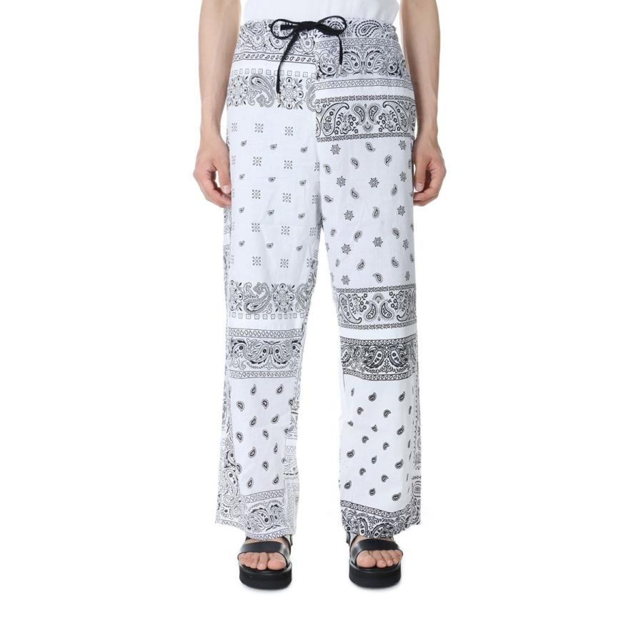 【P5倍 / SALE】circa make bandana patchwork pants -WHITE(cm23ss-10) 77CIRCA -Men-(ナナナナサーカ) | 77circa | 01
