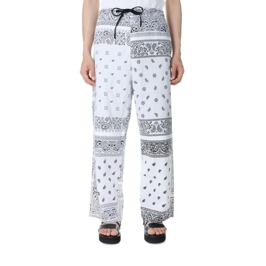 【P5倍 / SALE】circa make bandana patchwork pants -WHITE(cm23ss-10) 77CIRCA -Men-(ナナナナサーカ) | 77circa | 01