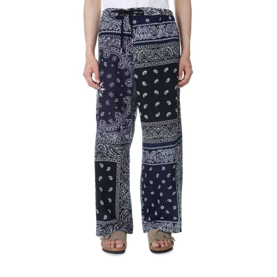 【P5倍 / SALE】circa make bandana patchwork pants -NAVY(cm23ss-10) 77CIRCA -Men-(ナナナナサーカ) | 77circa | 01