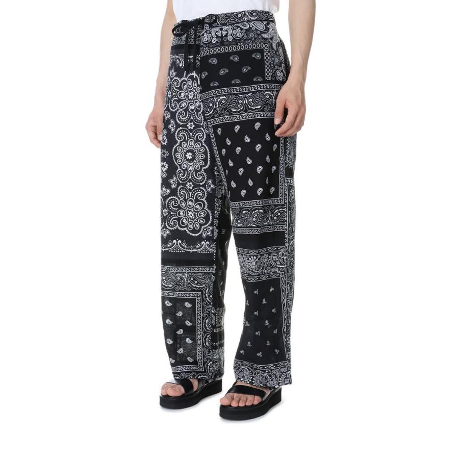 【P5倍 / SALE】circa make bandana patchwork pants -BLACK -1(cm23ss-10) 77CIRCA -Men-(ナナナナサーカ) | 77circa | 02