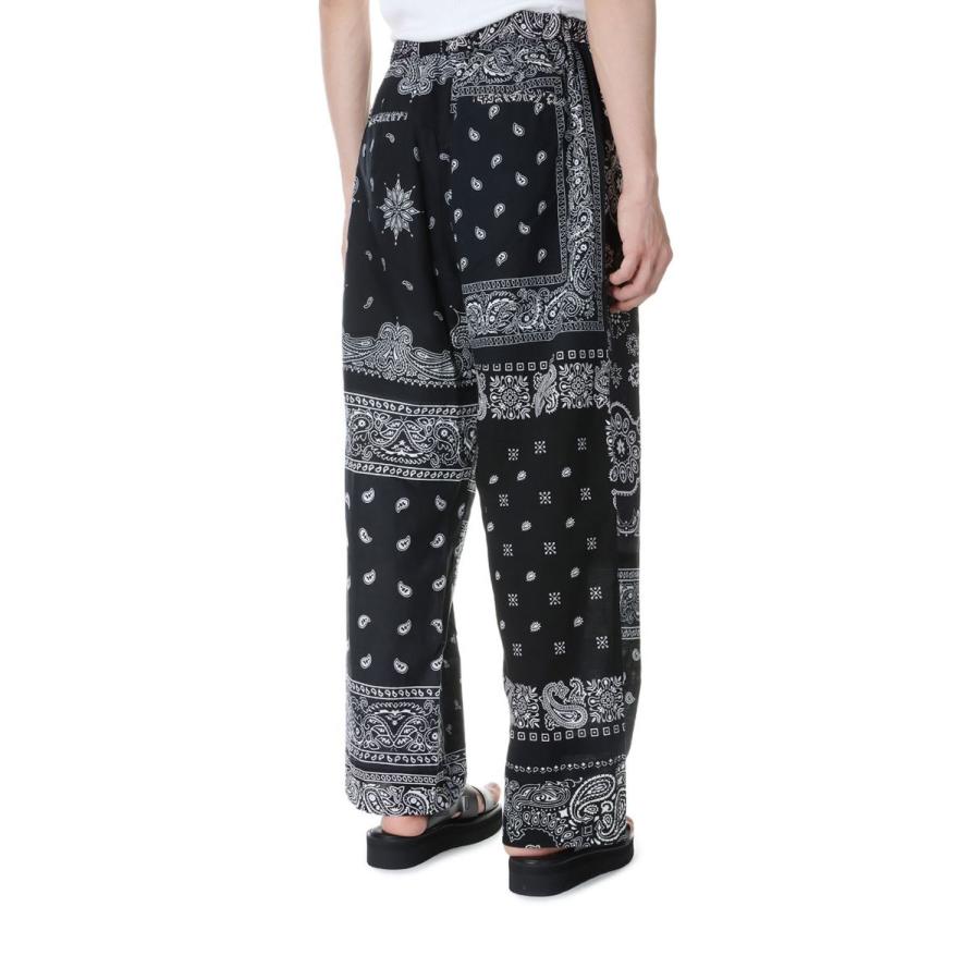 【P5倍 / SALE】circa make bandana patchwork pants -BLACK -1(cm23ss-10) 77CIRCA -Men-(ナナナナサーカ) | 77circa | 03