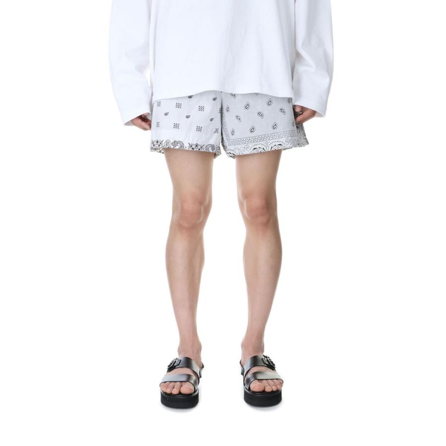 【P5倍 / SALE】circa make bandana patchwork shorts-WHITE(cm23ss-12) 77CIRCA -Men-(ナナナナサーカ) | 77circa
