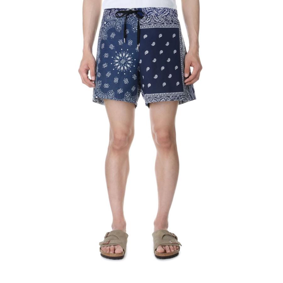 【P5倍 / SALE】circa make bandana patchwork shorts -NAVY -2(cm23ss-12) 77CIRCA -Men-(ナナナナサーカ) | 77circa | 01