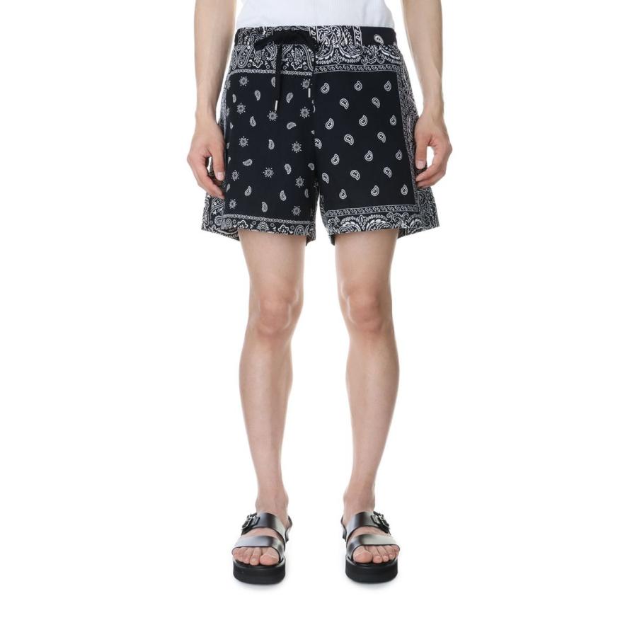 【P5倍 / SALE】circa make bandana patchwork shorts -BLACK -1(cm23ss-12) 77CIRCA -Men-(ナナナナサーカ) | 77circa | 01