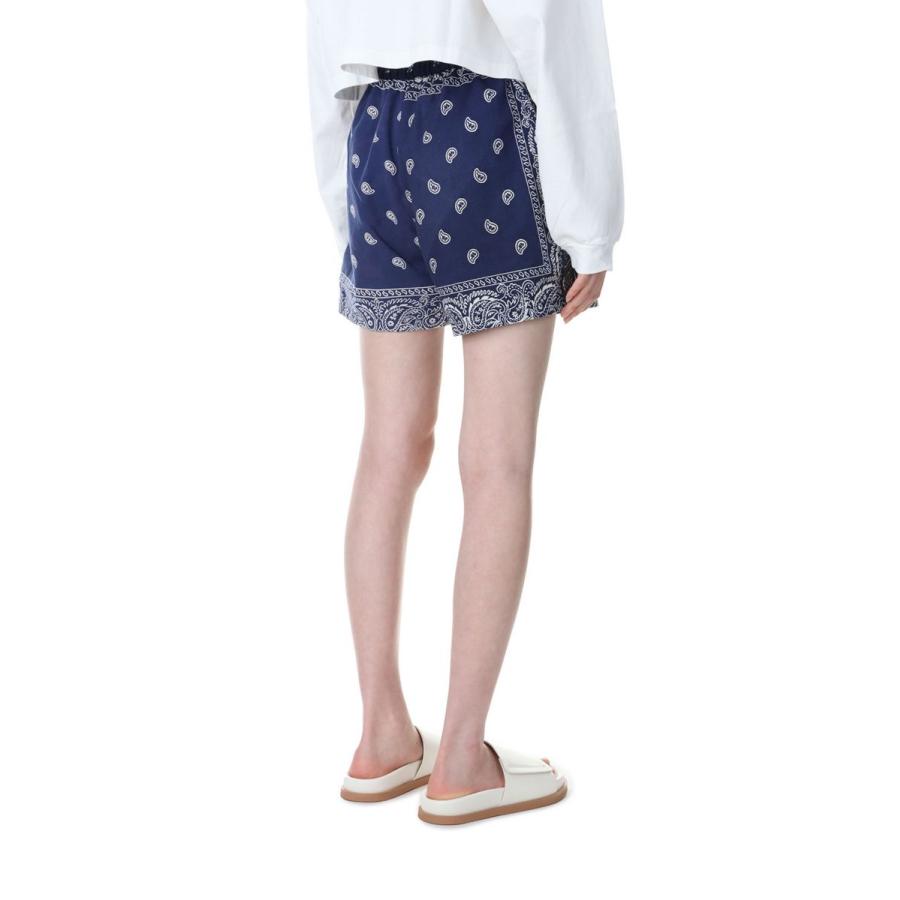 【P5倍 / SALE】circa make bandana patchwork shorts -NAVY(cc23ss-46) 77circa -Women-(ナナナナサーカ) | 77circa | 02