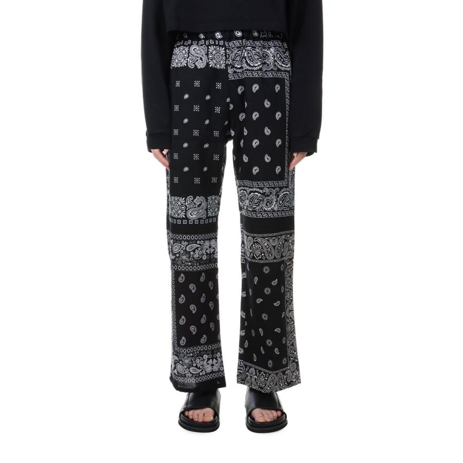 circa make bandana patchwork pants -BLACK(cc23ss-44) 77circa -Women-(ナナナナサーカ) | 77circa
