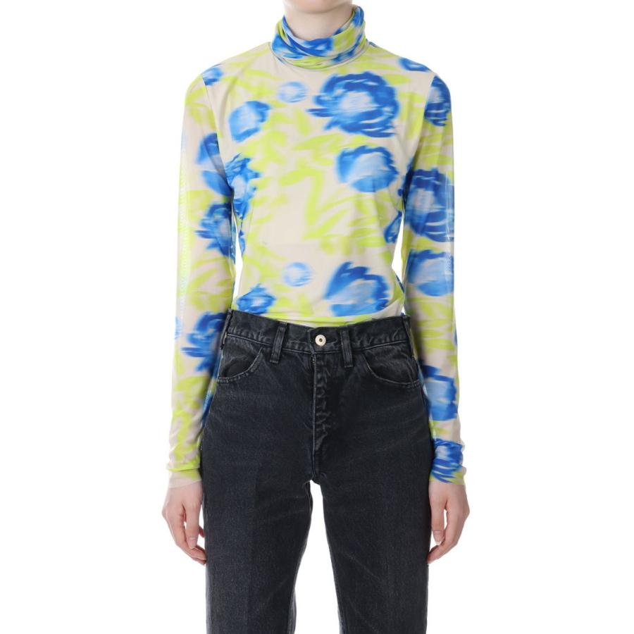 【P5倍 / SALE】Printed Mesh Long Sleeve Rollneck (T3414 ) GANNI(ガニー) | GANNI