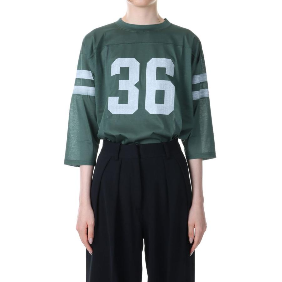 【P5倍 / SALE】SHEER FOOTBALL TEE / GREEN（23MMSCU01） Shinzone(シンゾーン) | Shinzone | 01