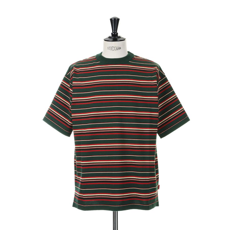 【P5倍 / SALE】BORDER KNIT SS TEE / GREEN（23SS-FS-12） F-LAGSTUF-F(フラグスタフ) | 