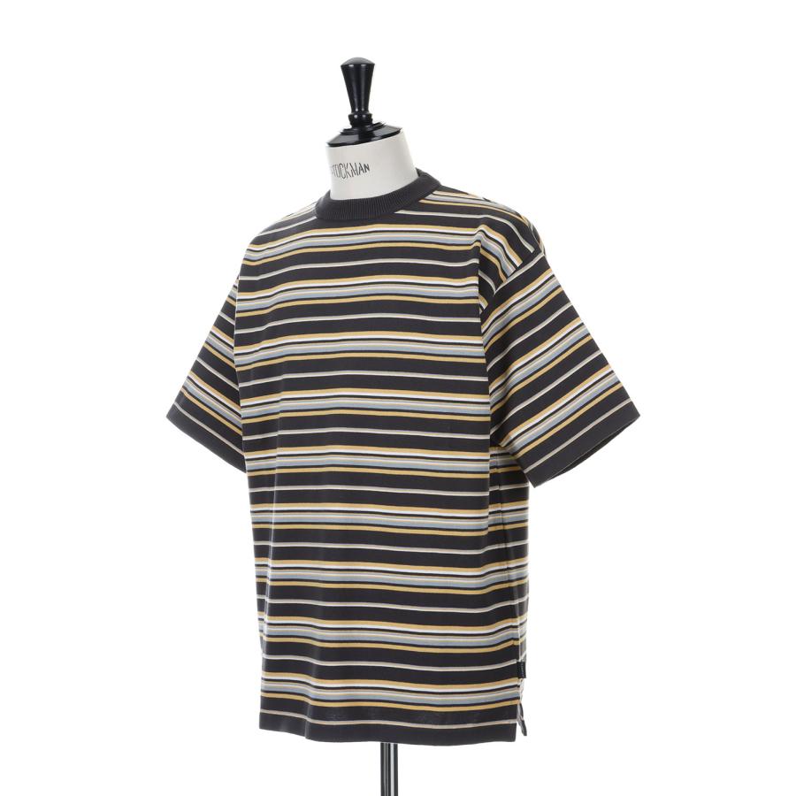 【P5倍 / SALE】BORDER KNIT SS TEE / CHARCOAL（23SS-FS-12） F-LAGSTUF-F(フラグスタフ) |  | 01