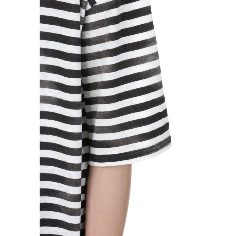 【P5倍 / SALE】Hazy Border Uneven Loose T-SH / 07 WHT (2306-6001) Minedenim(マインデニム) | MINEDENIM | 04