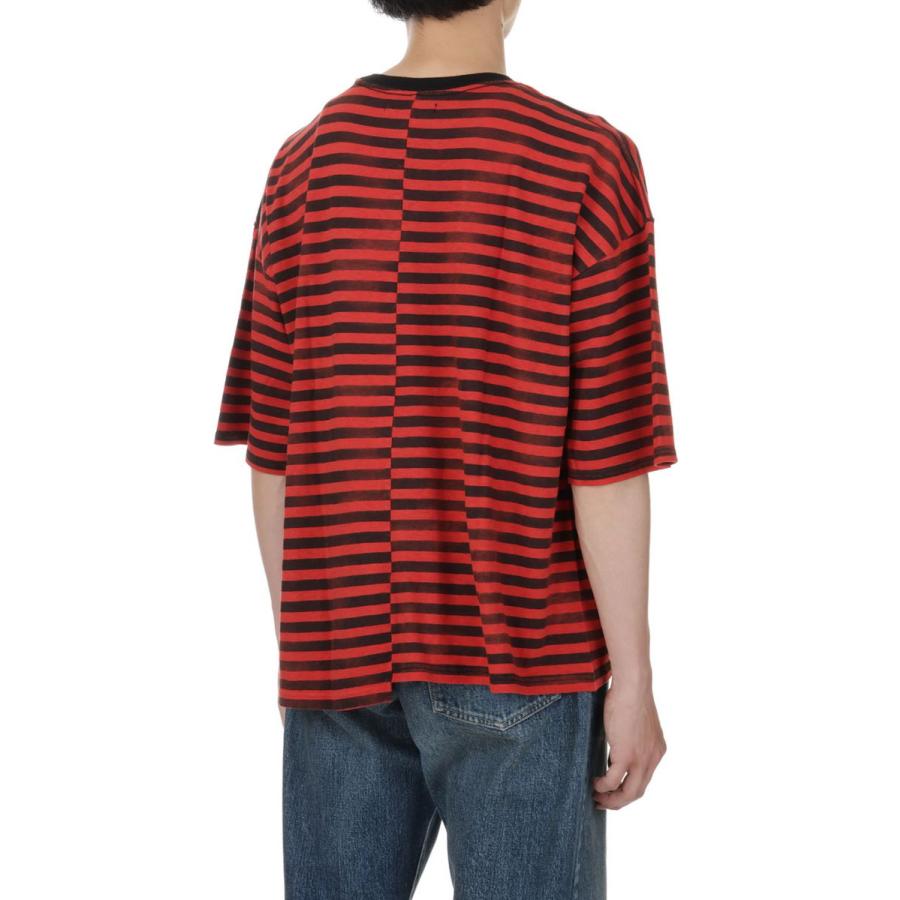 【P5倍 / SALE】Hazy Border Uneven Loose T-SH / 17 RPT (2306-6001) Minedenim(マインデニム) | MINEDENIM | 02