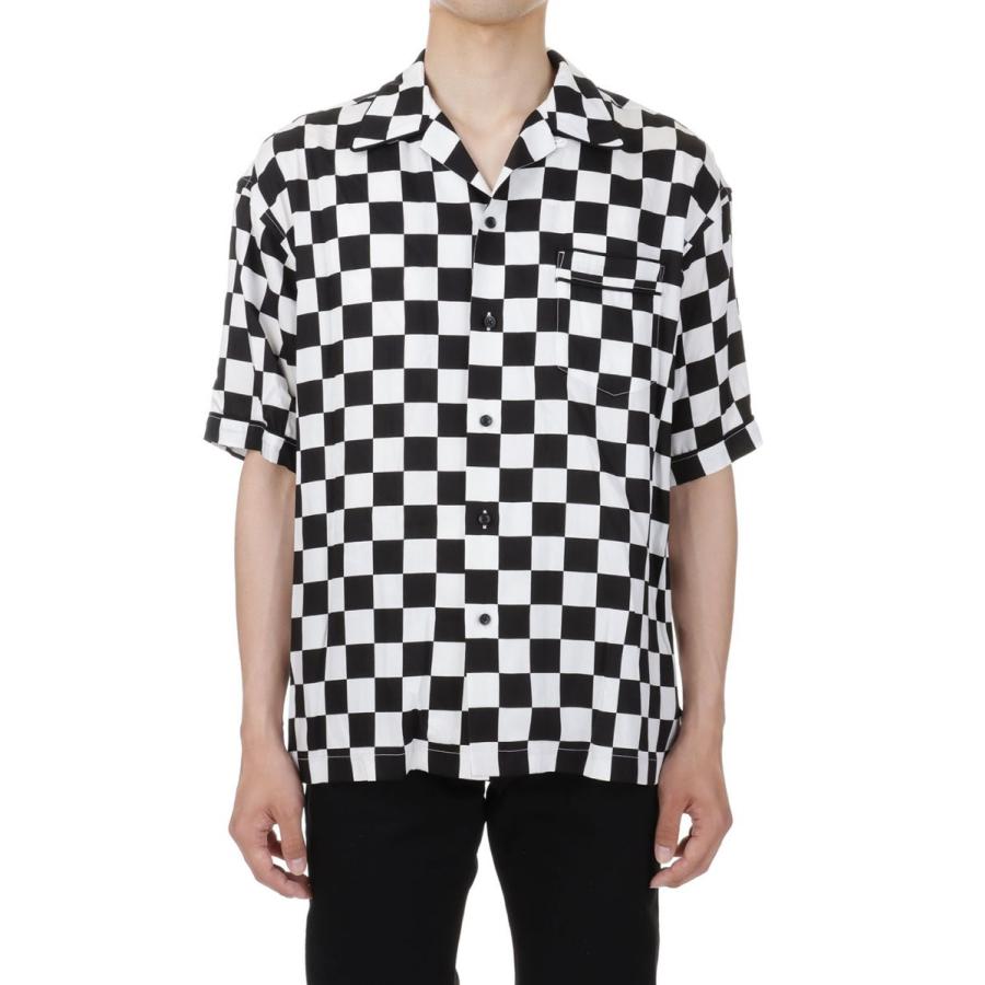 【P5倍 / SALE】CU.Denim Checker flag S/S Open Collar SH / 07 WPT (2306-5001) Minedenim(マインデニム) | MINEDENIM