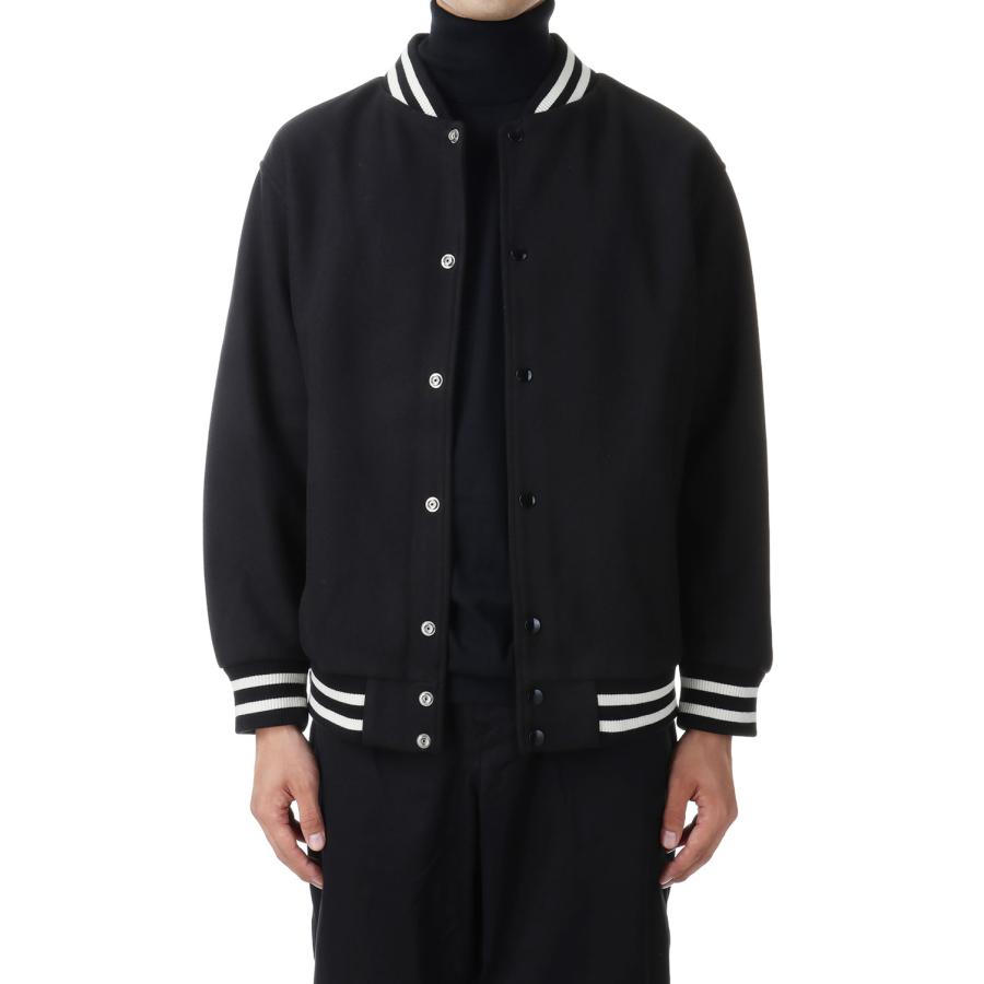 P5倍 / SALE】Light Varsity Jacket - Black x (SK23101) SKOOKUM