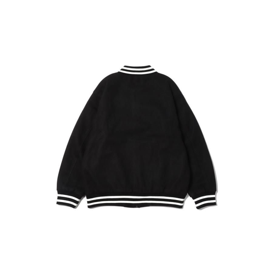 【P5倍 / SALE】Light Varsity Jacket - Black x Black (SK23101) SKOOKUM(スクーカム) |  | 08