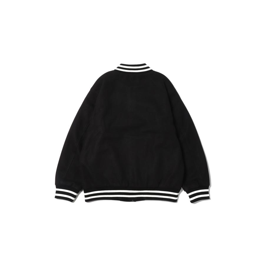 P5倍 / SALE】Light Varsity Jacket - Black x (SK23101) SKOOKUM