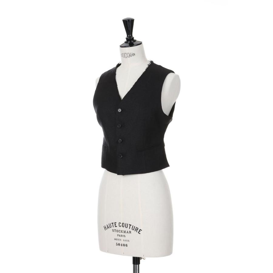 【P5倍 / SALE】LINEN CANVAS BACK OPEN SHORT VEST (23SVE-#808L) Jane Smith(ジェーンスミス) |  | 01