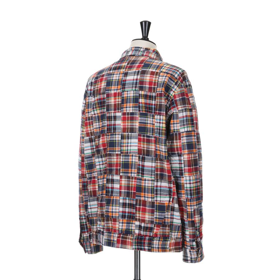 【P5倍 / SALE】Madras Patchwork Zip Up Shirt Jacket/Red(2310211) Applebum(アップルバム) | APPLEBUM | 02