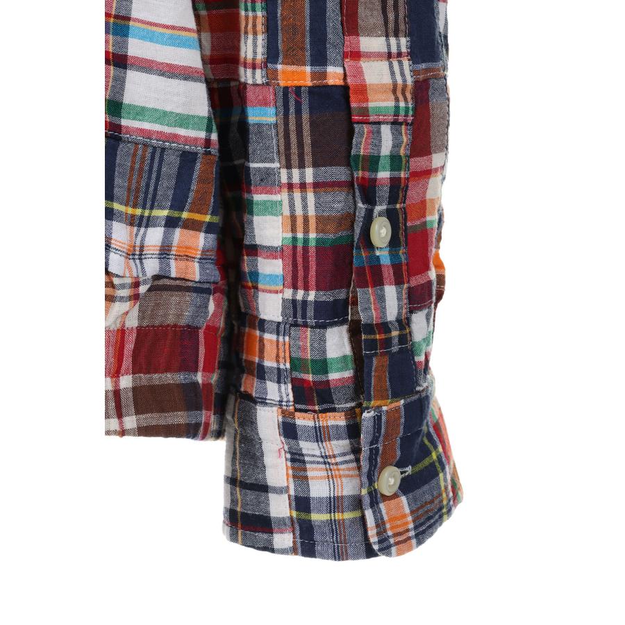 【P5倍 / SALE】Madras Patchwork Zip Up Shirt Jacket/Red(2310211) Applebum(アップルバム) | APPLEBUM | 04
