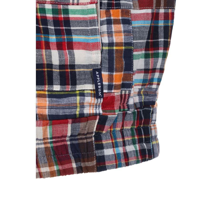 【P5倍 / SALE】Madras Patchwork Zip Up Shirt Jacket/Red(2310211) Applebum(アップルバム) | APPLEBUM | 05