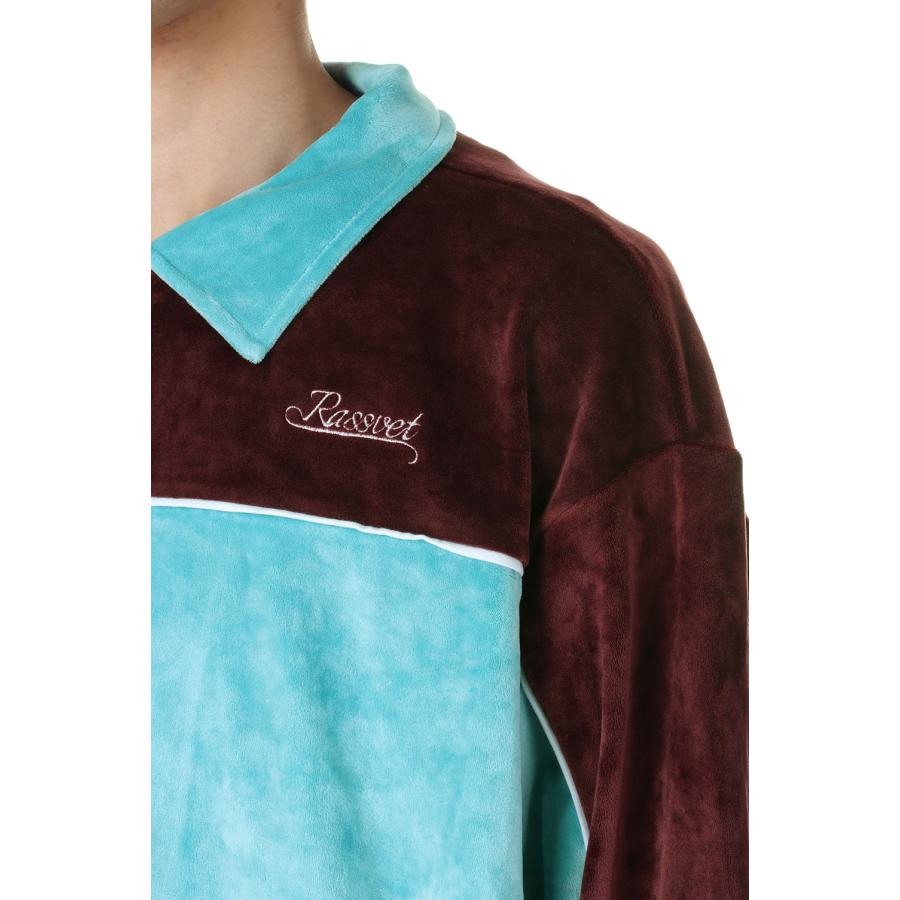 【P5倍 / SALE】MEN VELOURS SPORTS JACKET KNIT(PACC13J004)-BLUE- RASSVET(ラスベート) |  | 03