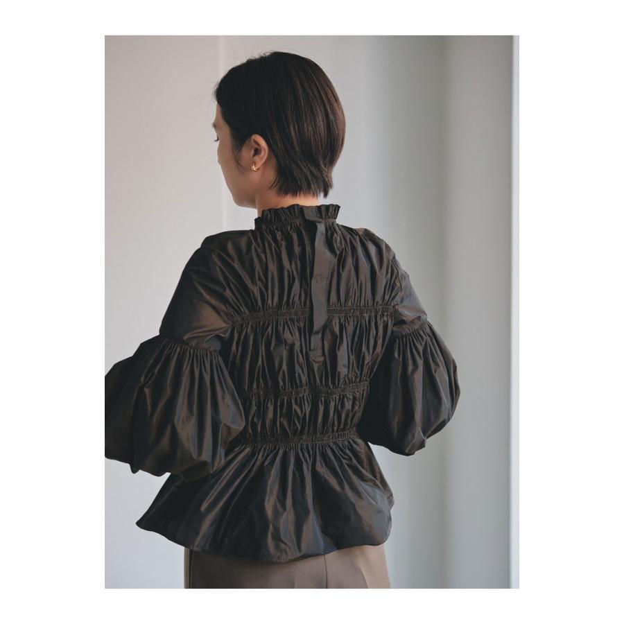 【SALE】TODAYFUL トゥデイフル  Chambray Shirring Blouse -DARK BROWN (12320411) | TODAYFUL | 10