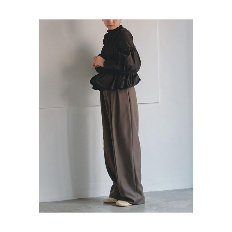 【SALE】TODAYFUL トゥデイフル  Chambray Shirring Blouse -DARK BROWN (12320411) | TODAYFUL | 12