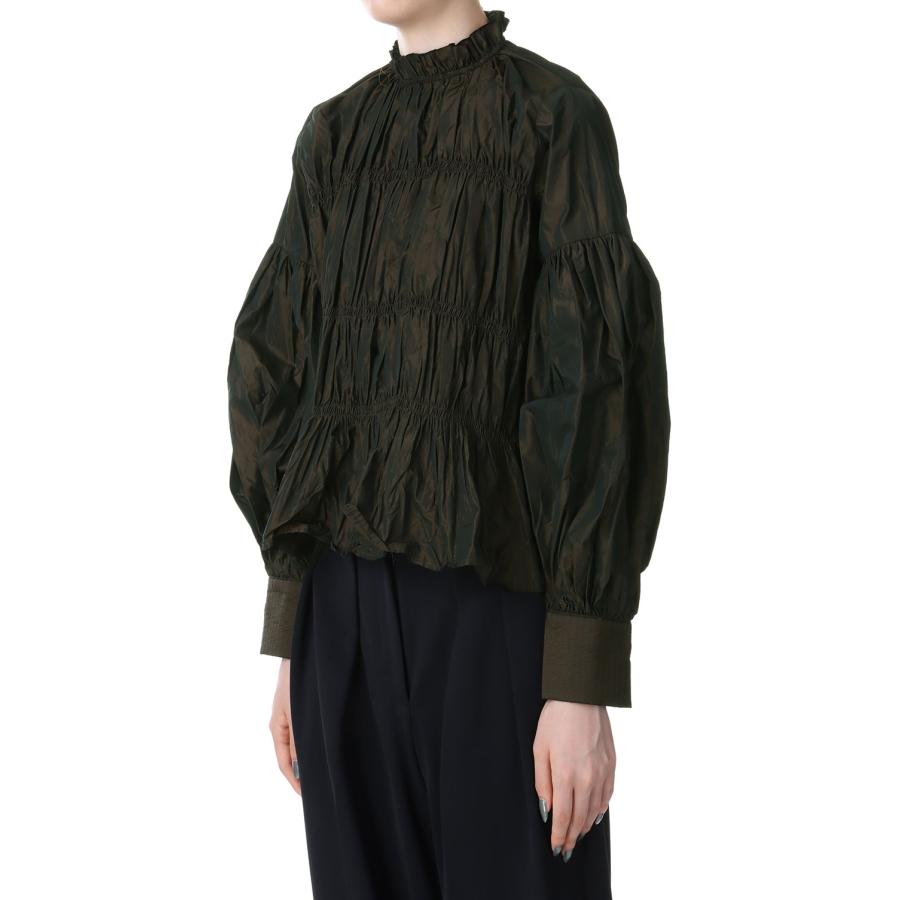 【SALE】TODAYFUL トゥデイフル  Chambray Shirring Blouse -DARK BROWN (12320411) | TODAYFUL | 01