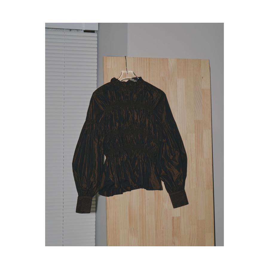 【SALE】TODAYFUL トゥデイフル  Chambray Shirring Blouse -DARK BROWN (12320411) | TODAYFUL | 05
