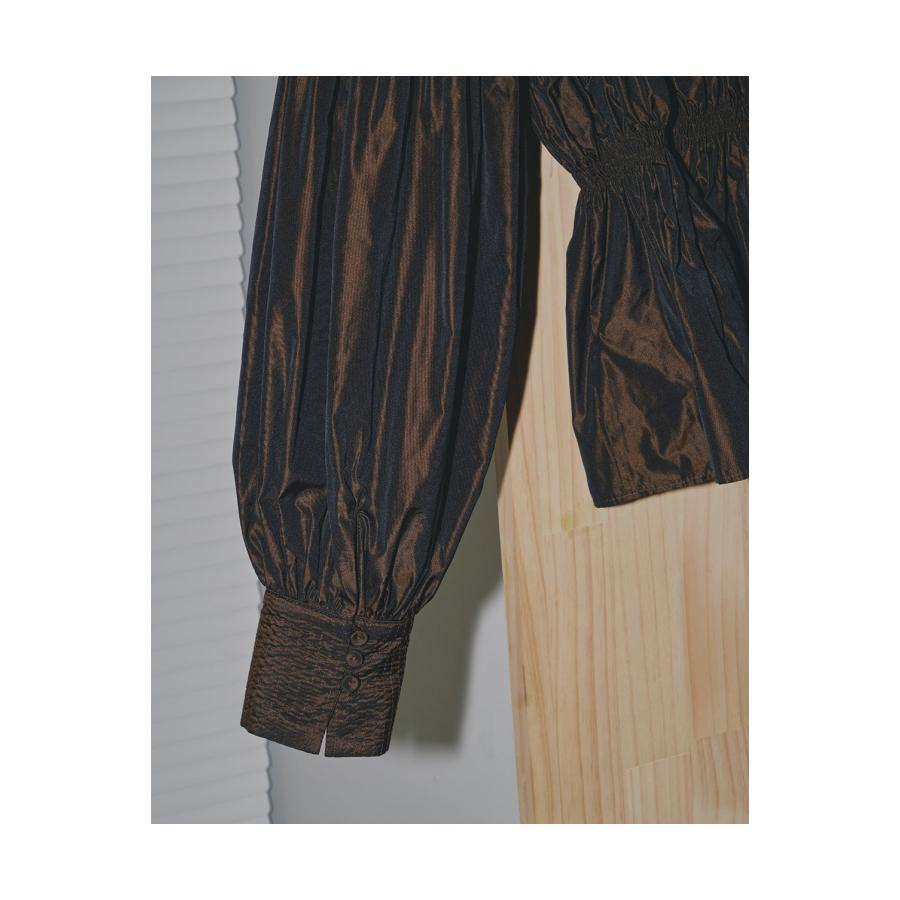 【SALE】TODAYFUL トゥデイフル  Chambray Shirring Blouse -DARK BROWN (12320411) | TODAYFUL | 07