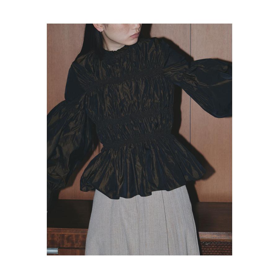 【SALE / 40%OFF】TODAYFUL トゥデイフル  Chambray Shirring Blouse -DARK BROWN (12320411)