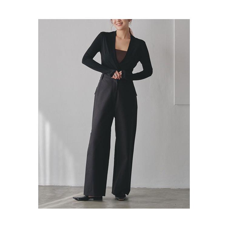 TODAYFUL 【SALE】TODAYFUL トゥデイフル Vneck Slit Bodysuit -BLACK