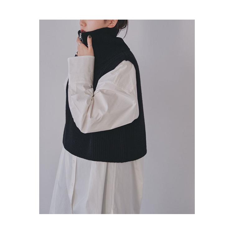 【SALE】TODAYFUL トゥデイフル Halfzip Knit Vest -BLACK (12320509) | TODAYFUL | 11